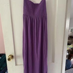 Purple floor length dress